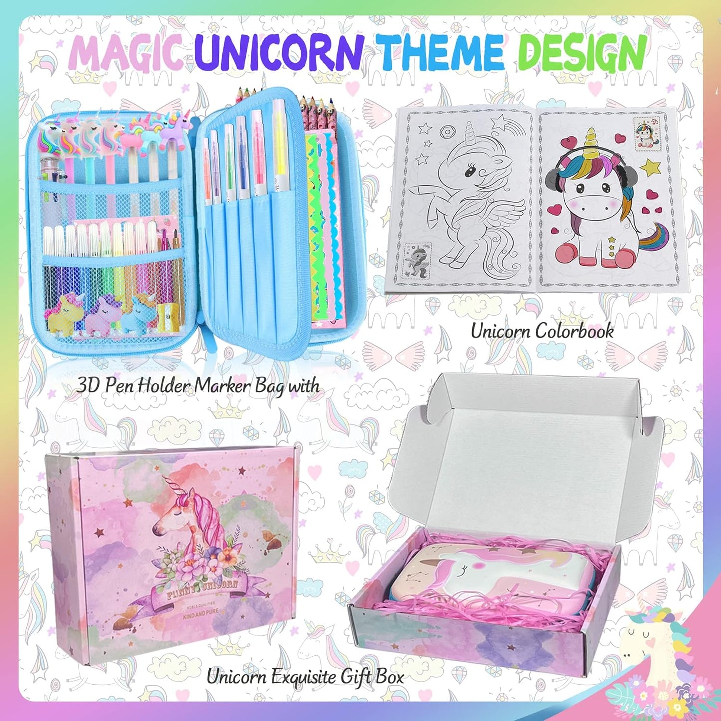 Caja Tematica Unicornio "Colores Encantados" 🌈🦄