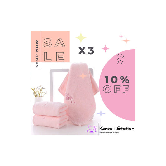 Set de Toallas de Mano Pidada (x3) – Suavidad y Elegancia Japonesa 🌸🛁