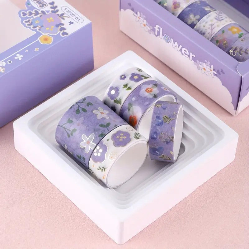 Pack Washi Tape Sakura - Morado
