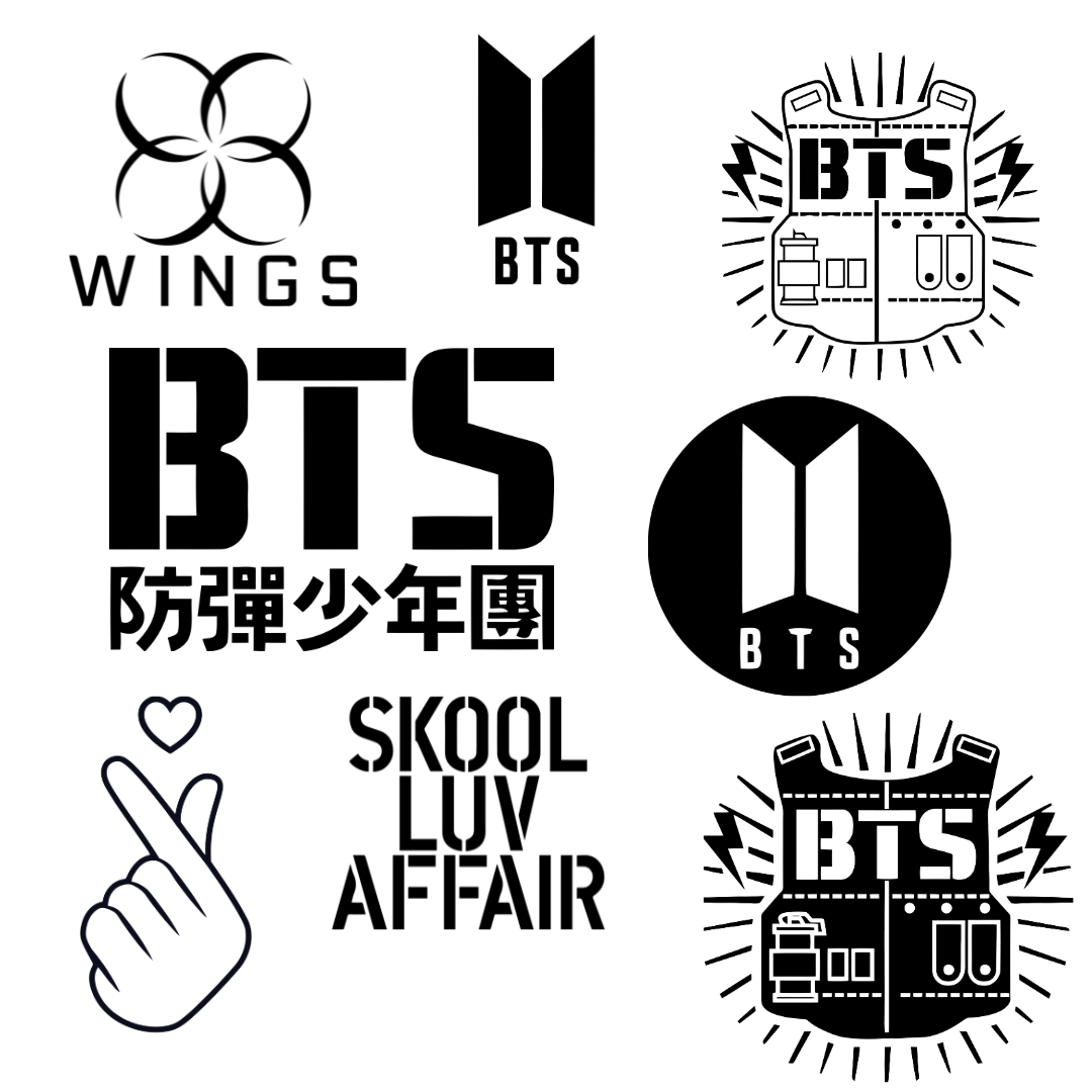 BTS “School Trilogy” Era  (2013–2014) – Archivos Digitales SVG & PNG (Descarga Instantánea)