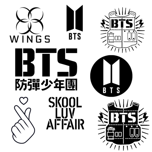 BTS “School Trilogy” Era  (2013–2014) – Archivos Digitales SVG & PNG (Descarga Instantánea)