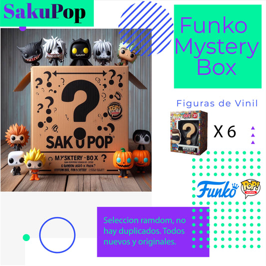 "Funko Pop Mystery Box x6" Figuras Vinil. Caja Misteriosa Funko