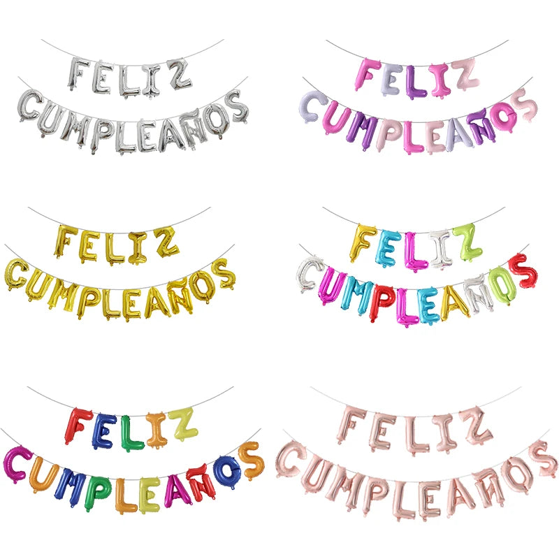 Globos Letras "Feliz Cumpleaños"