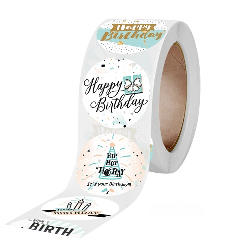 Stickers coloridos "Happy Birthday"