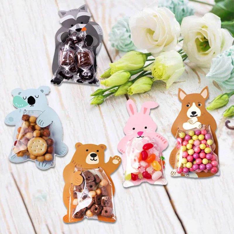 10Pcs Bolsitas de Dulces con Animales de la Jungla 🦁🐰