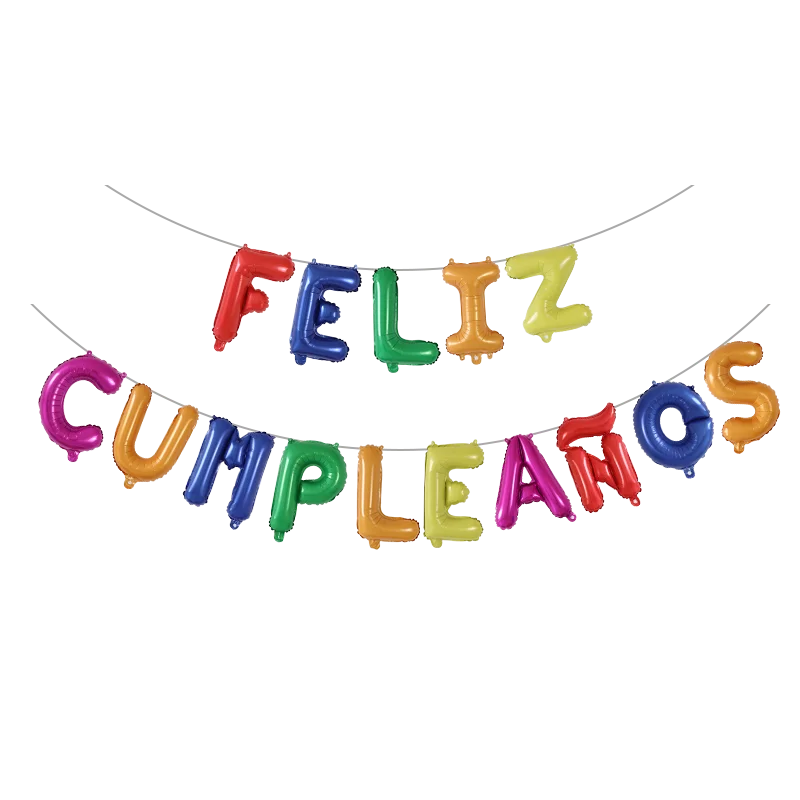 Globos Letras "Feliz Cumpleaños"