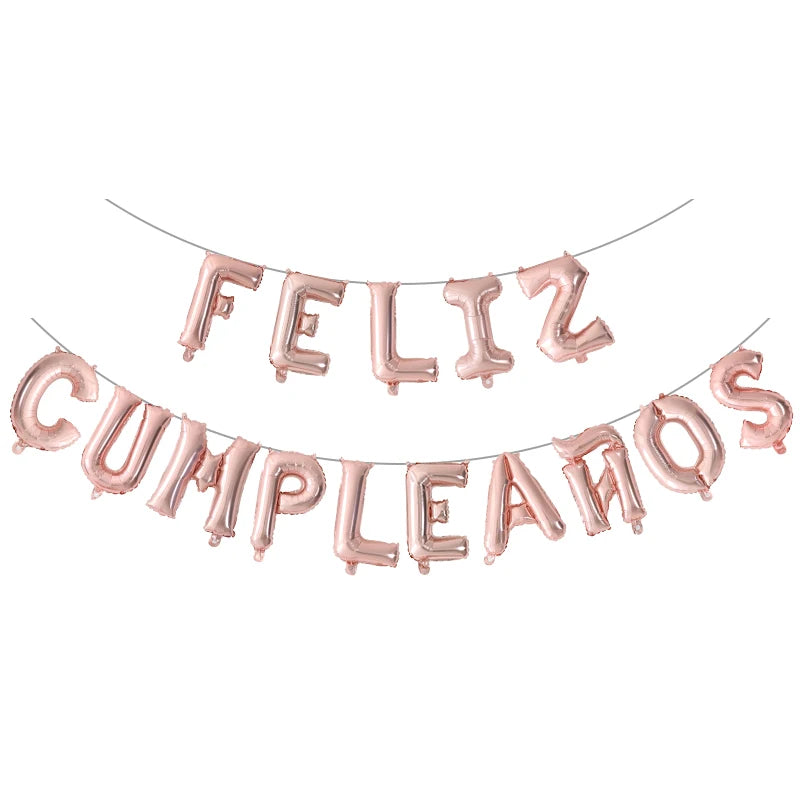 Globos Letras "Feliz Cumpleaños"
