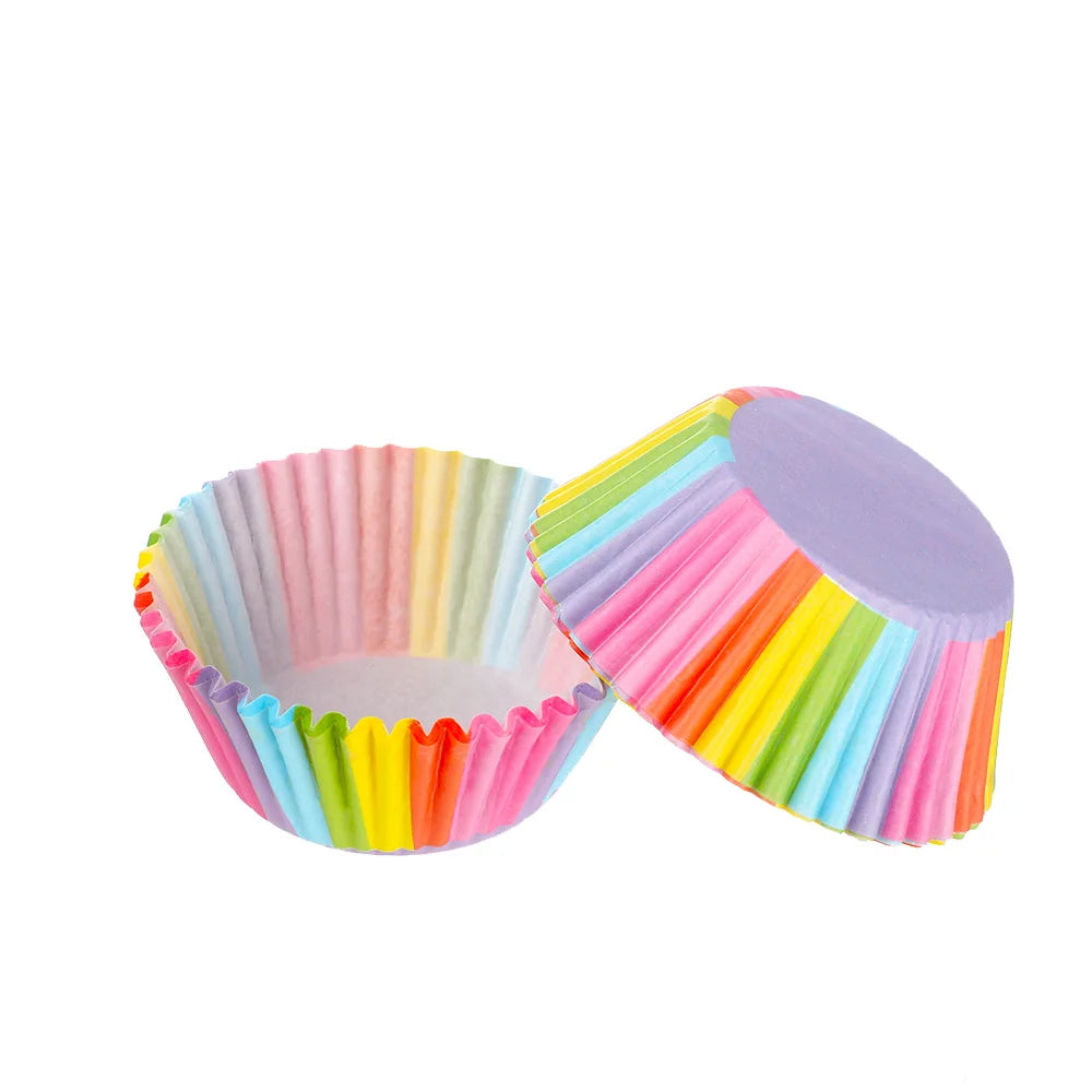 Set de 100 Moldes para Muffins y Cupcakes Multicolor 🧁🌈