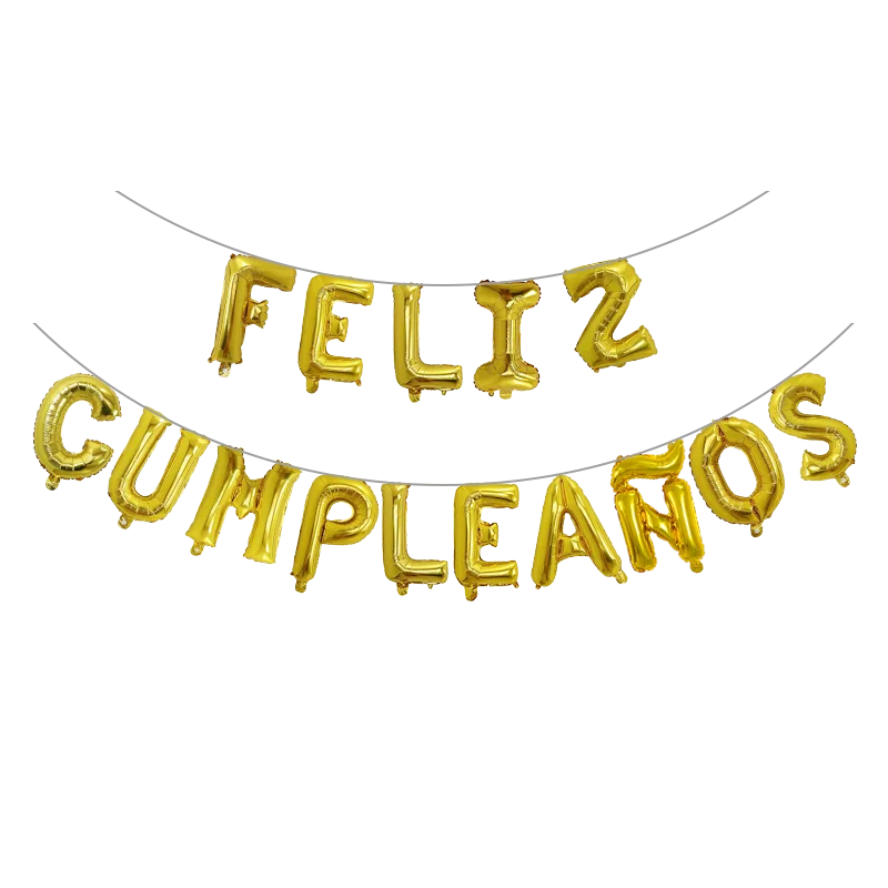 Globos Letras "Feliz Cumpleaños"