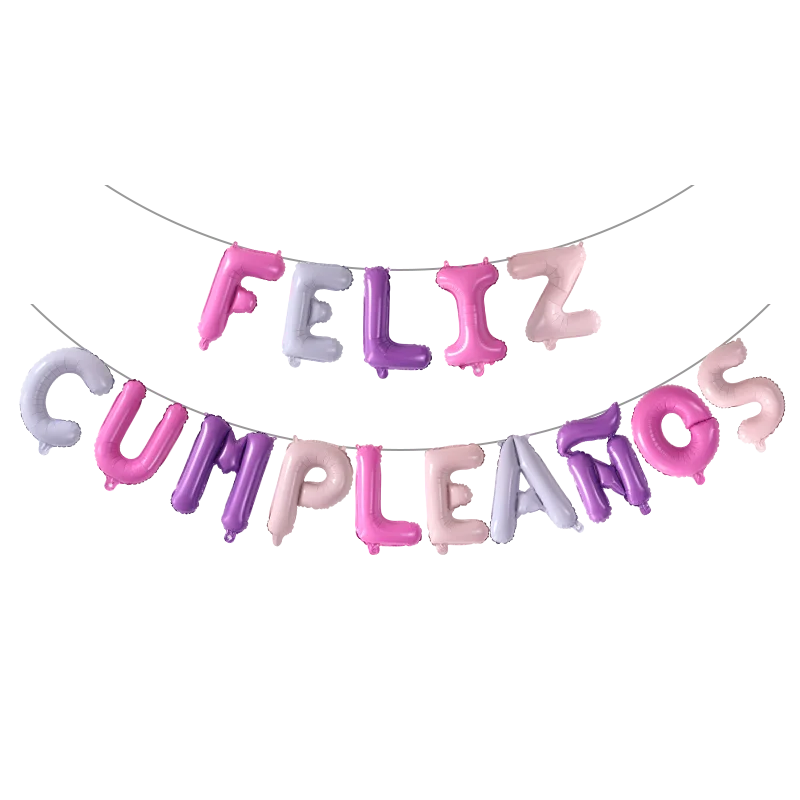 Globos Letras "Feliz Cumpleaños"