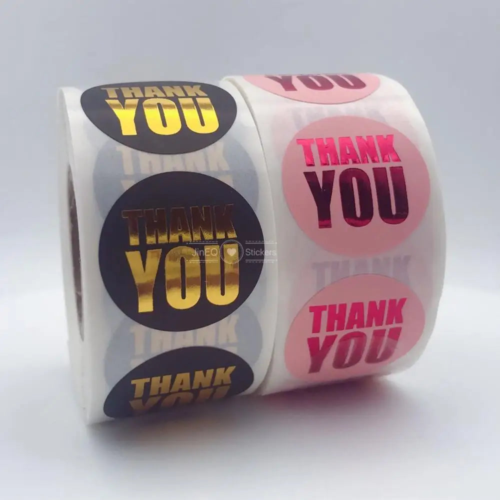Stickers Agradecimiento Brillantes " Thank You"