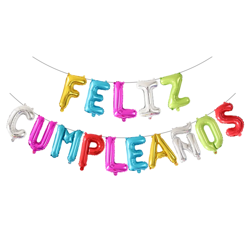 Globos Letras "Feliz Cumpleaños"