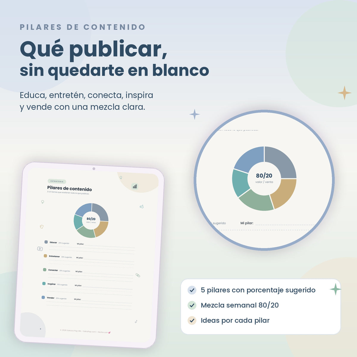 Planner de Contenido para Redes Sociales A4 | Organiza, Crea y Vende Más