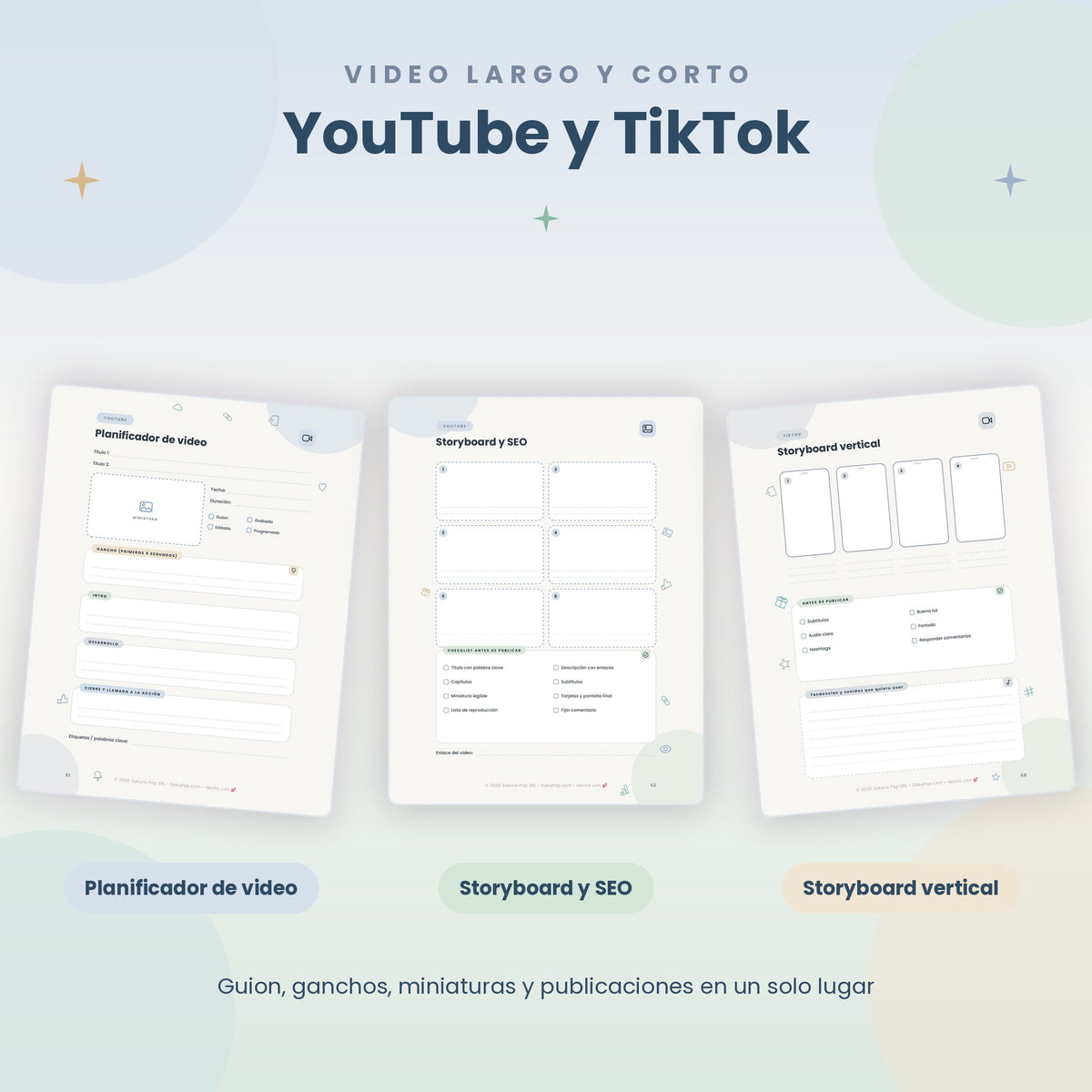 Planner de Contenido para Redes Sociales A4 | Organiza, Crea y Vende Más