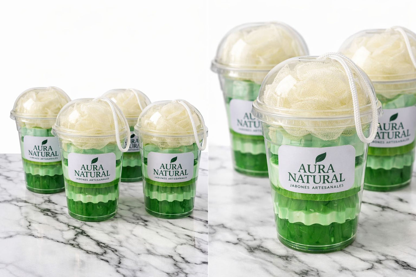 Verde Vital Frappe Menta – Pack de Jabones Artesanales en Vaso