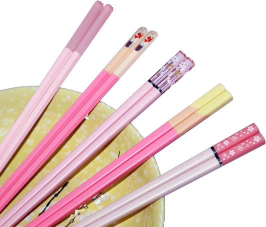 Palillos Japoneses Rosa (x5) 🍣🌸