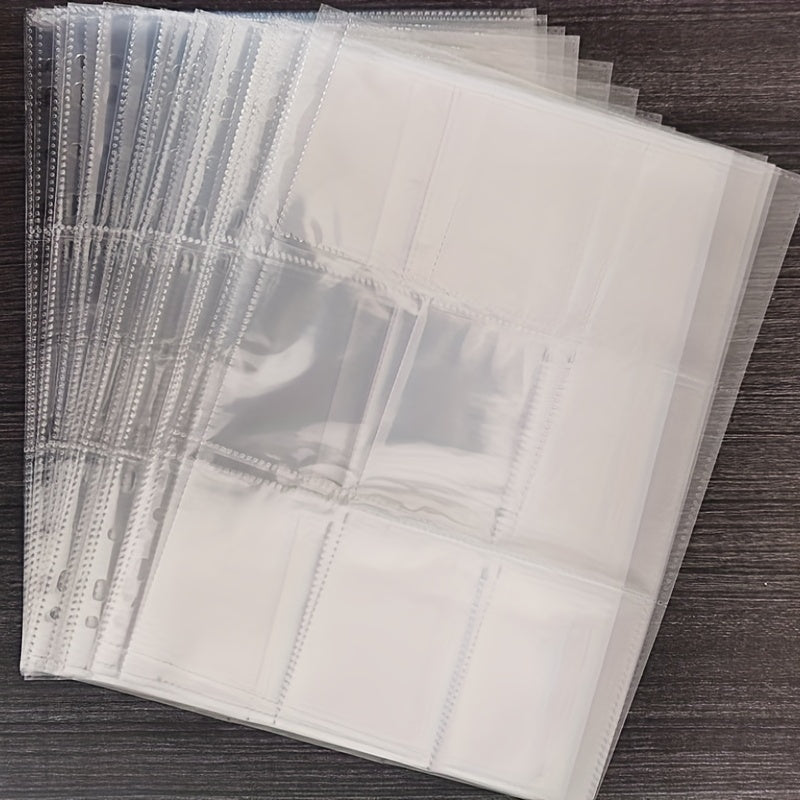 Protectores de páginas 9 bolsillos para photocards y trading cards, pack de 10 o 30, material PP, disponibles en SakuPop RD.