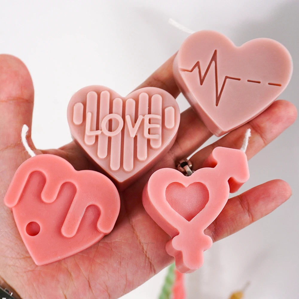 Molde de Silicona en forma Corazon - Jabones Artesanales | Aura Natural