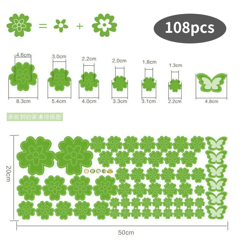 Vinilos de Sakura para Pared - 108 Pcs