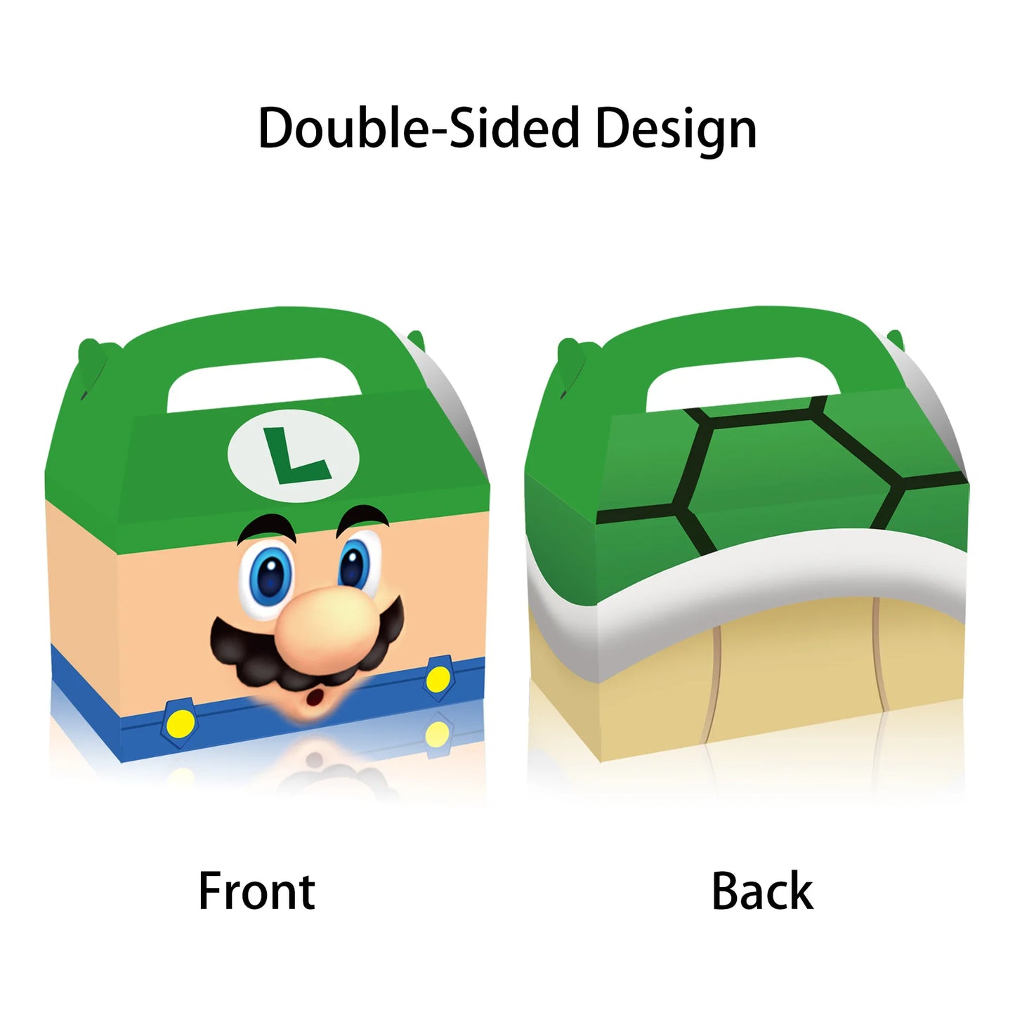 12Pcs Cajas de Regalo con Asa temática Mario Bros