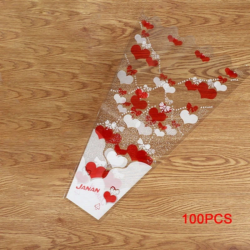 100pcs Fundas Plásticas Transparentes para Ramo de Flores🌹✨