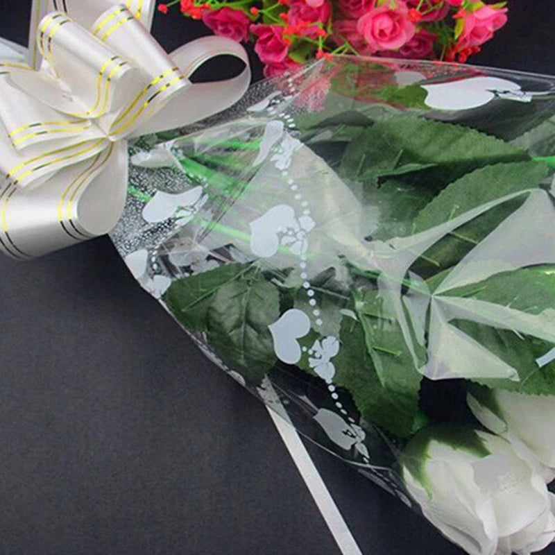 100pcs Fundas Plásticas Transparentes para Ramo de Flores🌹✨