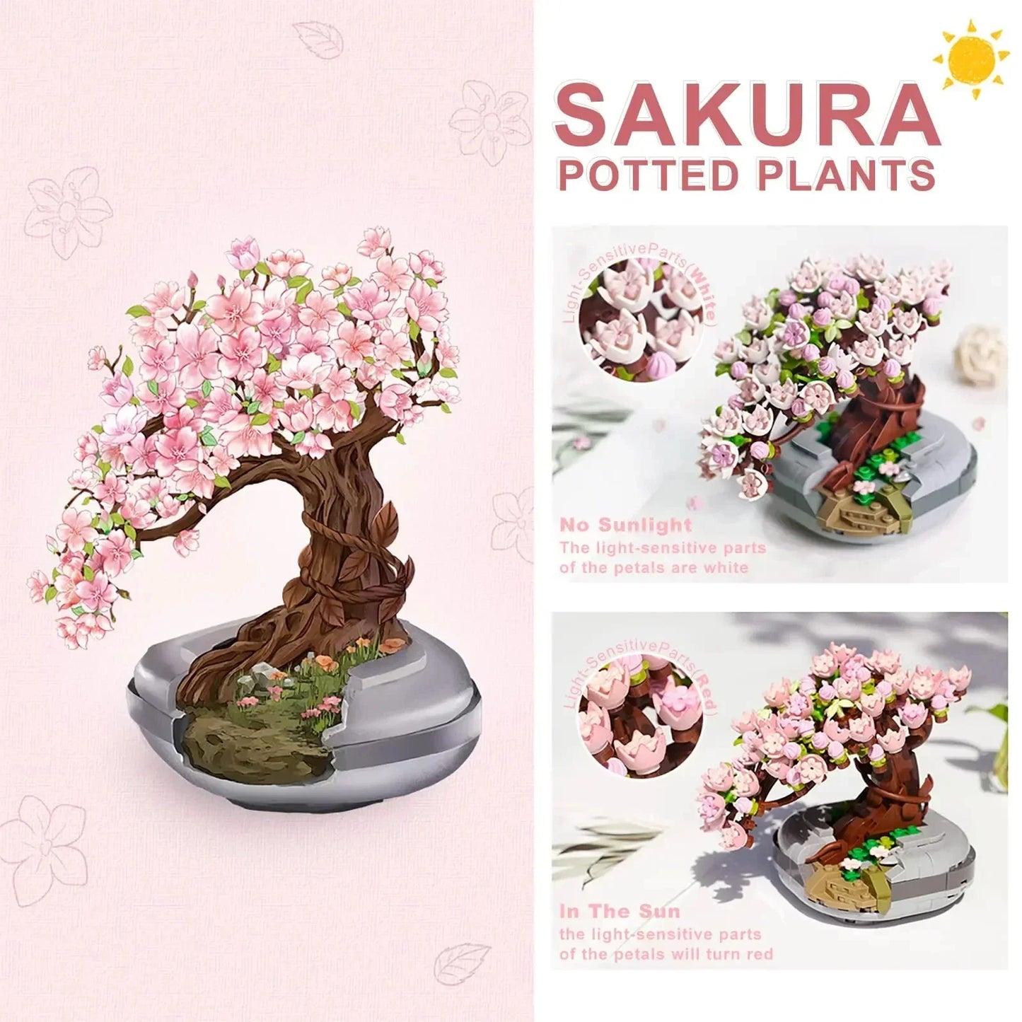 Bonsái Sakura - Bloques de Construcción 🌸🏗️