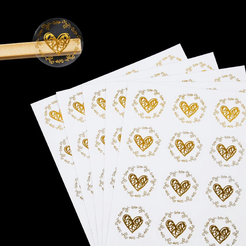 Stickers transparentes en corazón