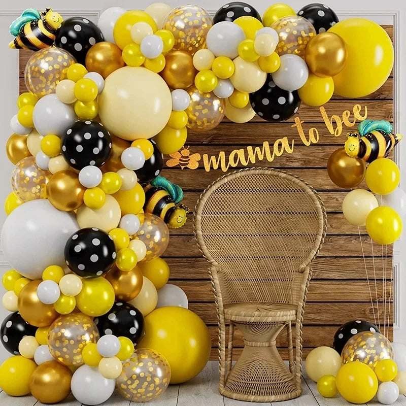 Kit de Globos “Bee Party” – Decoración Abejitas (108 piezas) 🐝