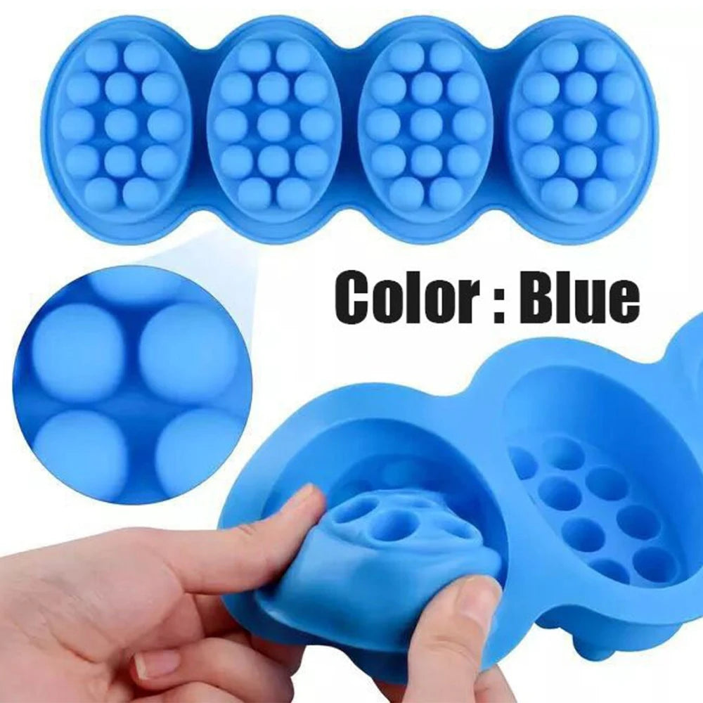 Molde de Silicona Ovalado para Jabones de Masaje (4 Cavidades)