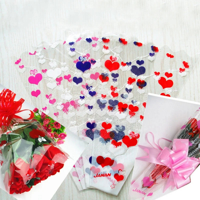 100pcs Fundas Plásticas Transparentes para Ramo de Flores🌹✨
