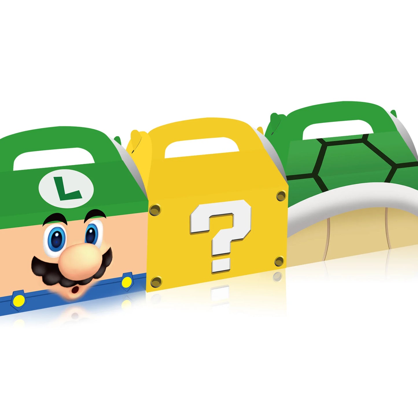 12Pcs Cajas de Regalo con Asa temática Mario Bros