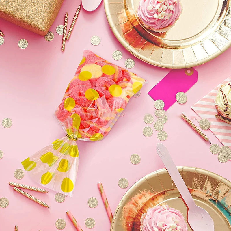 50Pcs Bolsas Plásticas Transparentes para Dulces, Galletas y Regalos 🎁🍪