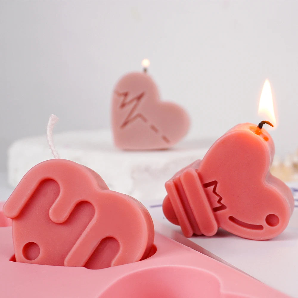 Molde de Silicona en forma Corazon - Jabones Artesanales | Aura Natural