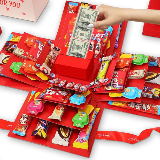 Caja Explosiva de Regalo DIY - 5 Capas de Creatividad