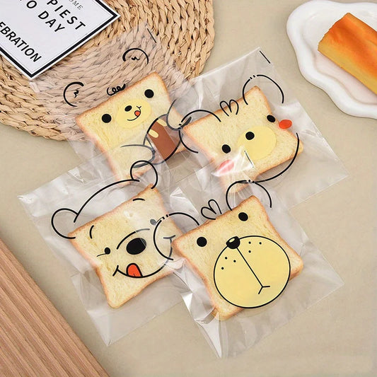 100 Bolsas Autoadhesivas con Diseño de Oso