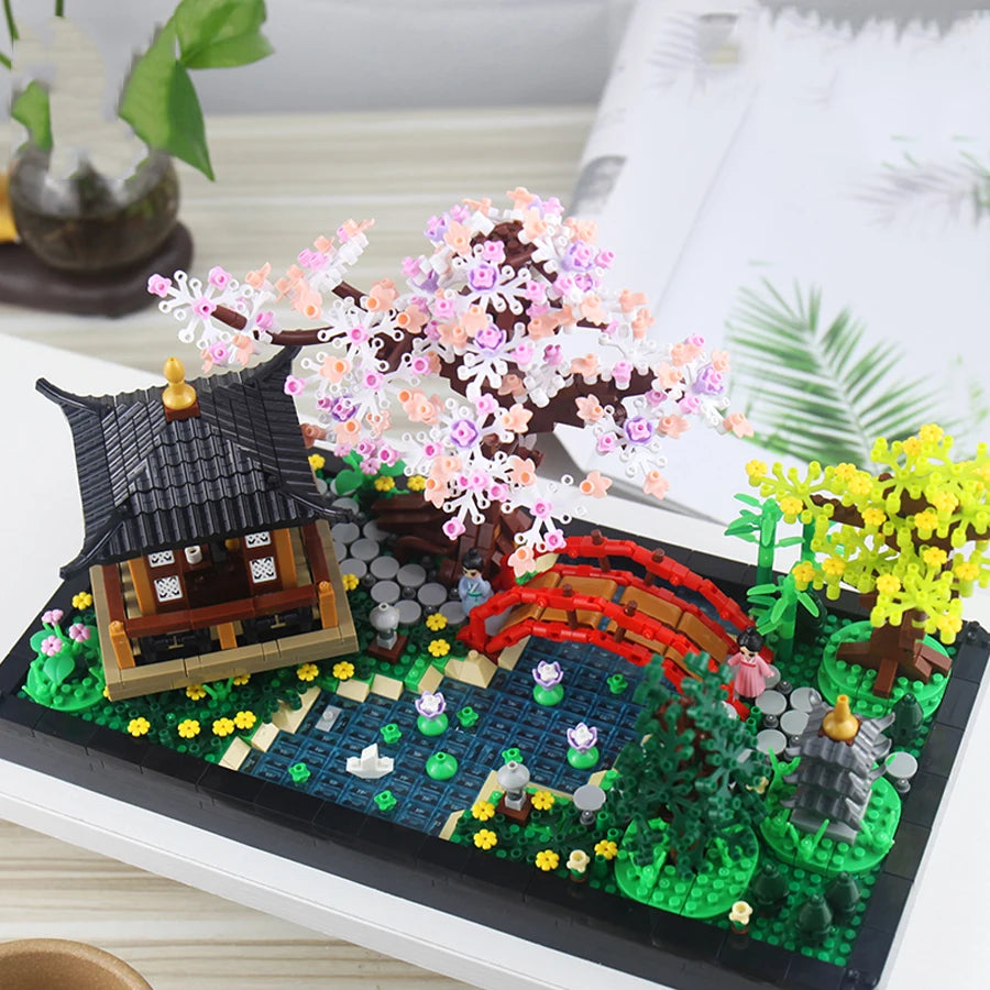 Bloques de Construcción Sakura Blossom - Parque 🌸🏡🎋