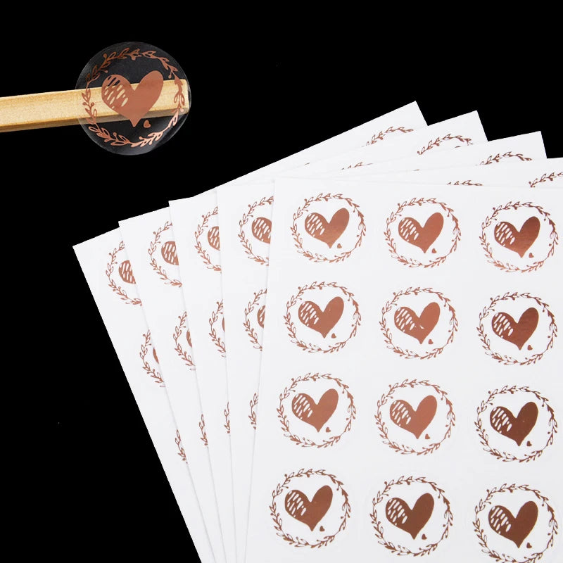 Stickers transparentes en corazón