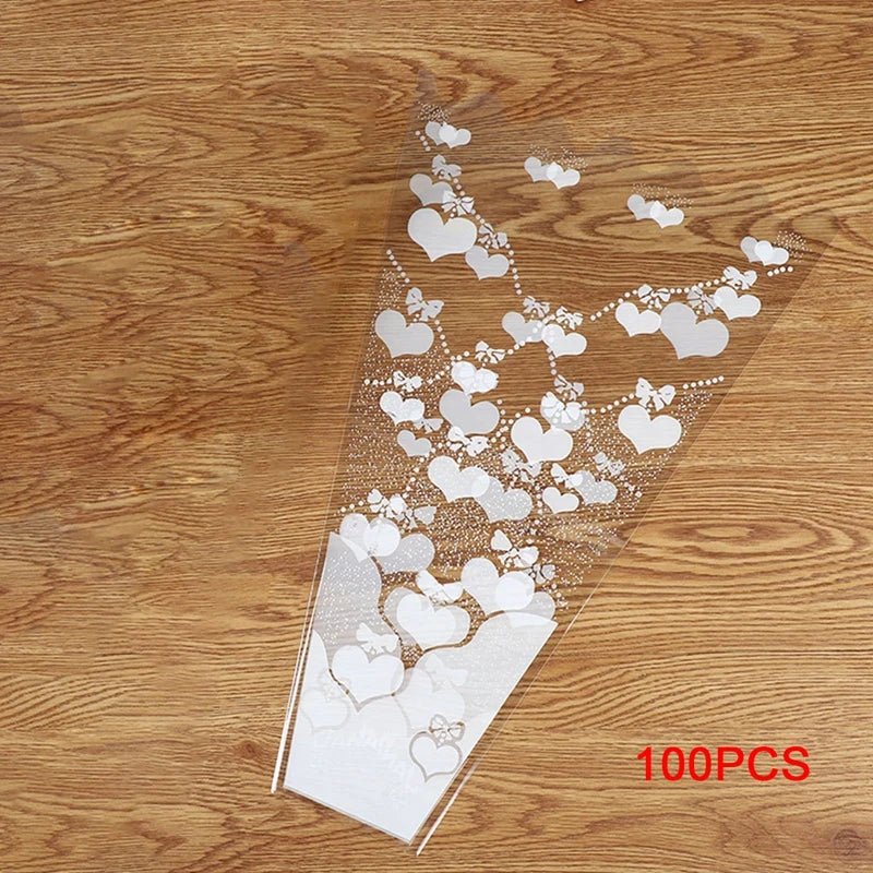100pcs Fundas Plásticas Transparentes para Ramo de Flores🌹✨