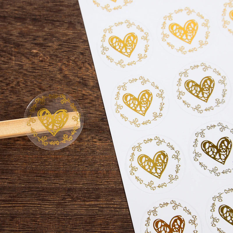 Stickers transparentes en corazón