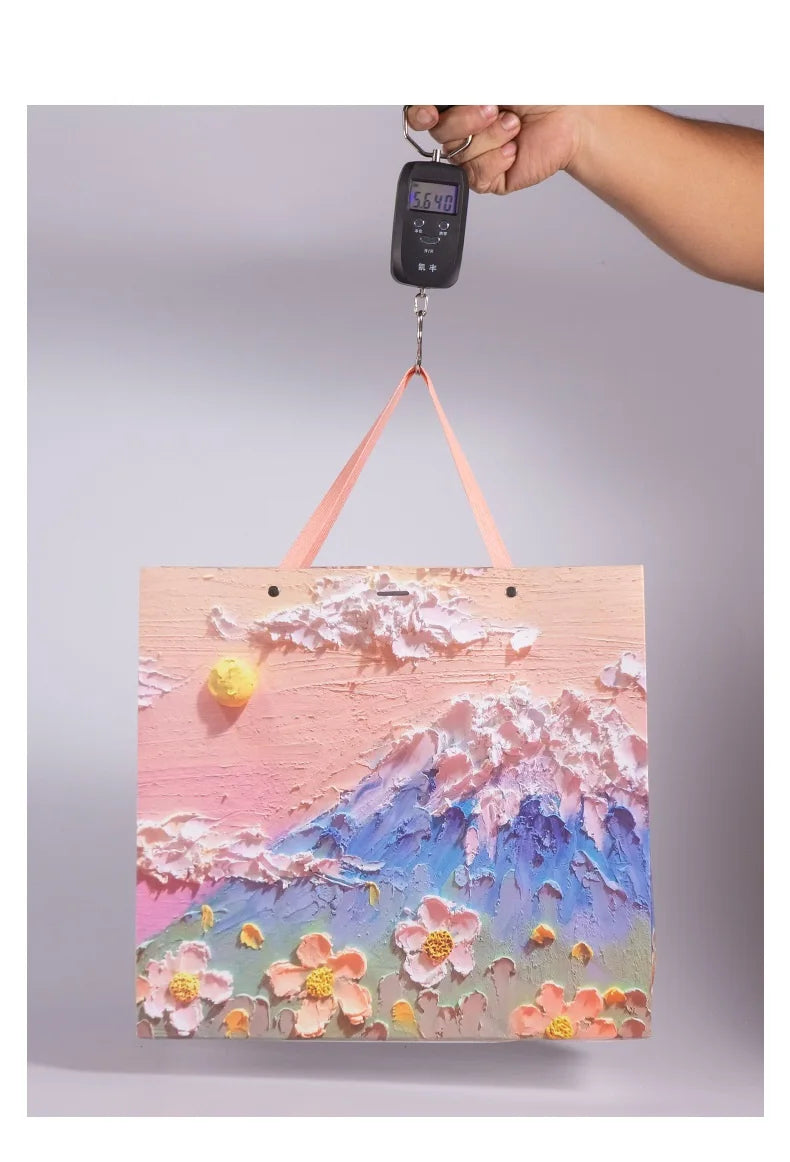 Bolsa de Regalo con Diseño Floral de Pintura al Óleo 🎨💐