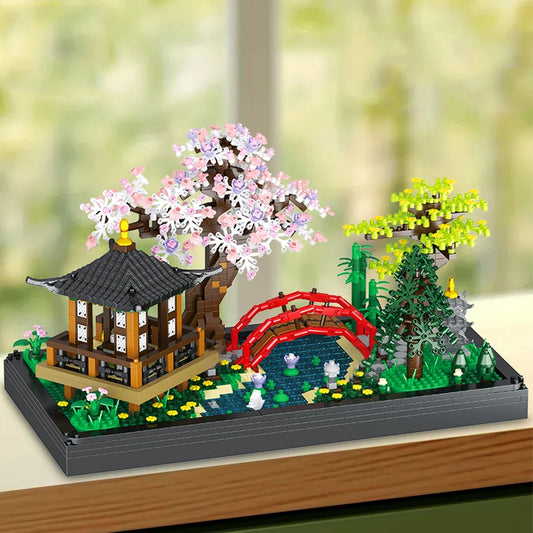 Bloques de Construcción Sakura Blossom - Parque 🌸🏡🎋