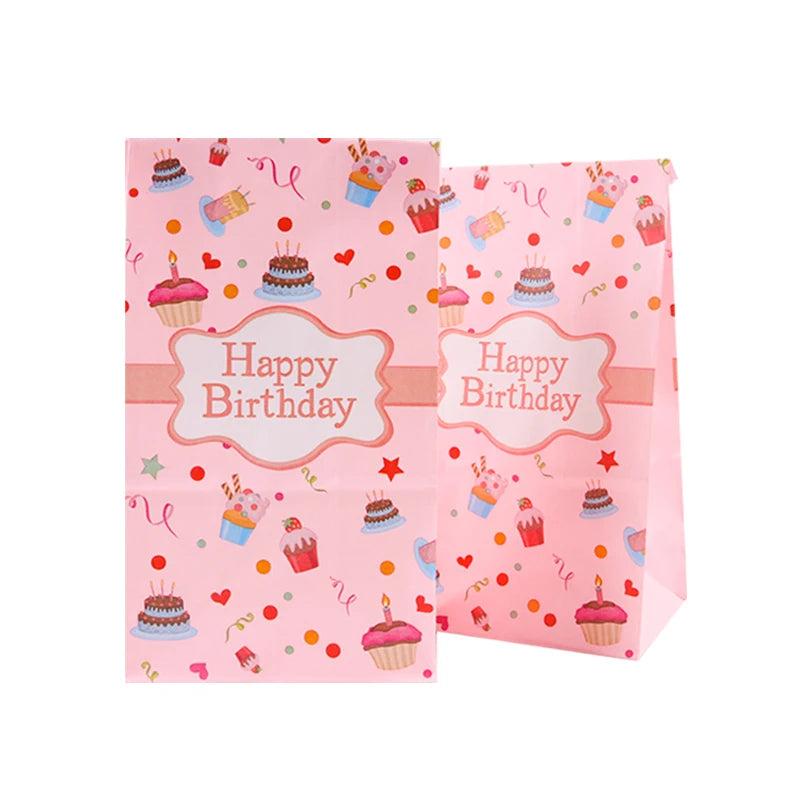 10Pcs Bolsas de Papel Kraft Coloridas "Happy Birthday" 🎉🎁