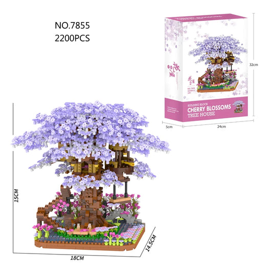 Bloques de Construcción Sakura Blossom - Purple Sakura🌸🏡🟣