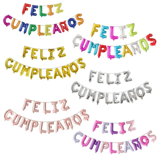 Globos Letras "Feliz Cumpleaños"