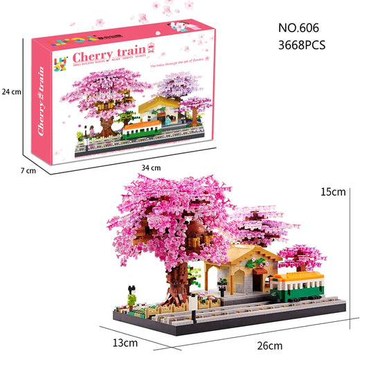 Bloques de Construcción Sakura Blossom - Sakura Cherry Train 🌸🚃