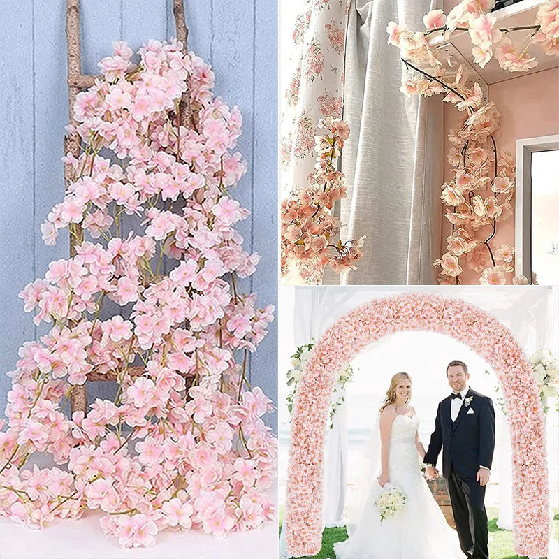 Set de flores de cerezo de 180 cm (8 unidades)
