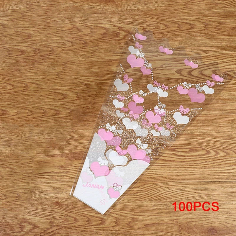 100pcs Fundas Plásticas Transparentes para Ramo de Flores🌹✨