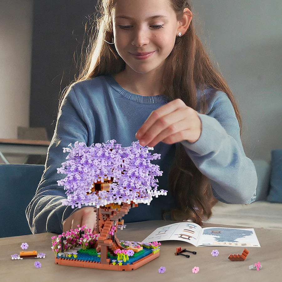 Bloques de Construcción Sakura Blossom - Purple Sakura🌸🏡🟣