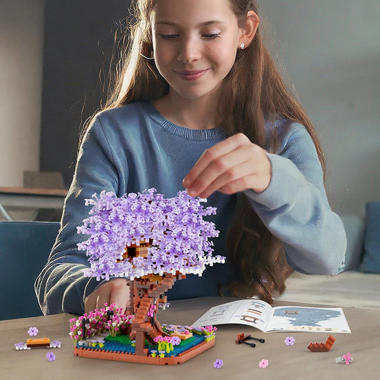Bloques de Construcción Sakura Blossom - Purple Sakura🌸🏡🟣